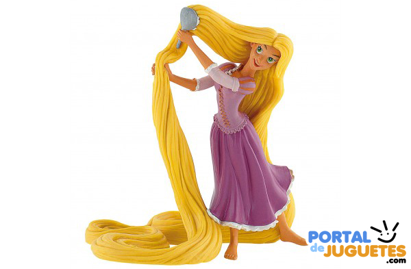 figura rapunzel de pie con peine bullyland enredados