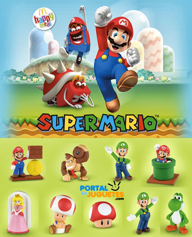 cartel promocional super mario mcdonalds happy meal