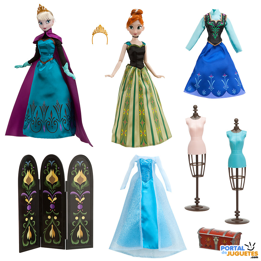 set completo munecas de lujo elsa anna frozen 