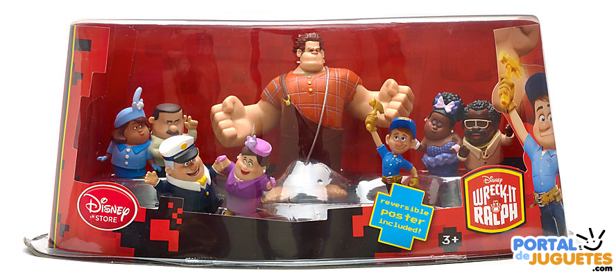 figuras rompe ralph set repara felix caja disney store