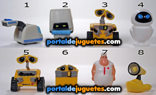 figuras coleccion completa kinder sorpresa wall-e