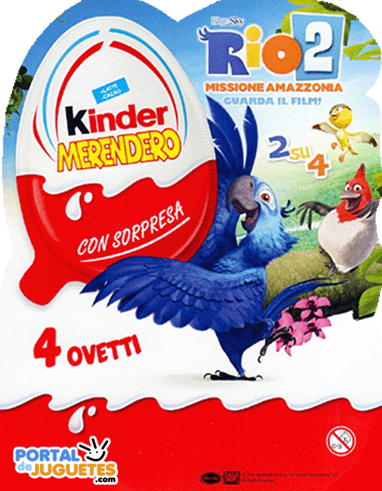 figuras rio 2 kinder sorpresa caja