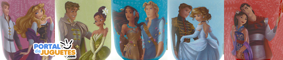 munecas aurora felipe tiana naveen pocahontas john smith cenicienta principe encantador mulan shang