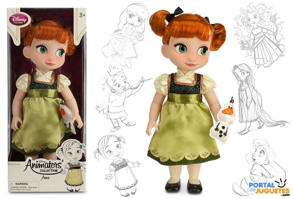 muñeca anna segunda edicion coleccion disney animators frozen mascota caja