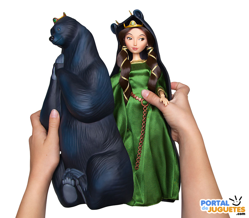 muñeca reina elinor brave set transformacion carcasa oso