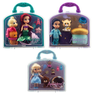 Minimuñecas Ariel Yasmin Cenicienta Coleccion Disney Animators cajas