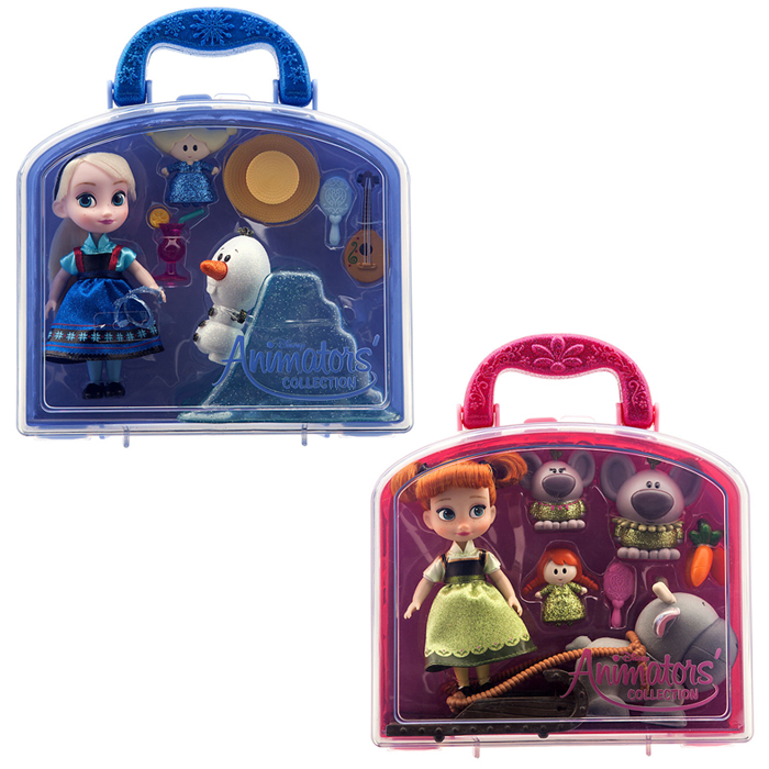 minimunecas elsa anna frozen coleccion disney animators cajas
